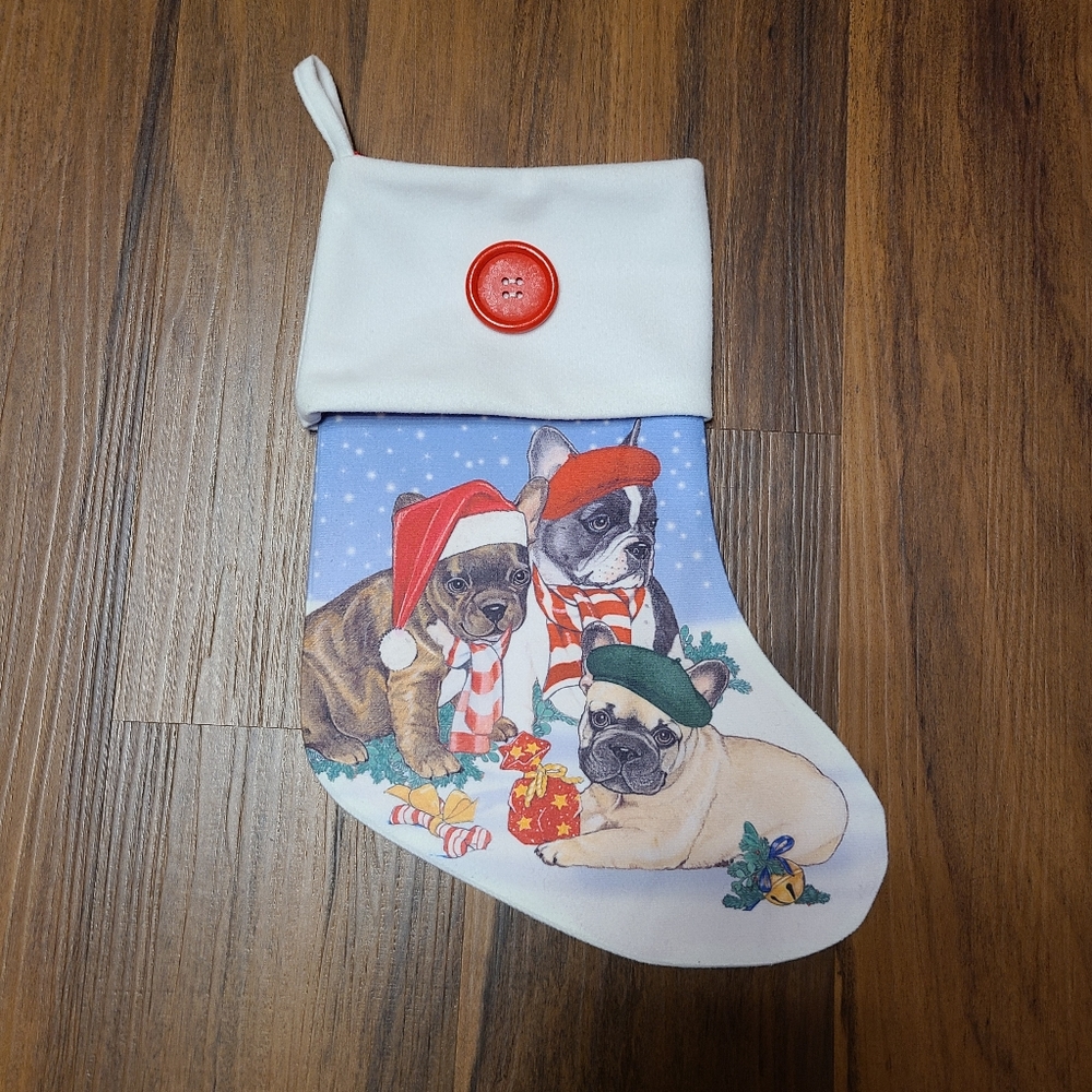 Frenchie Christmas Stocking